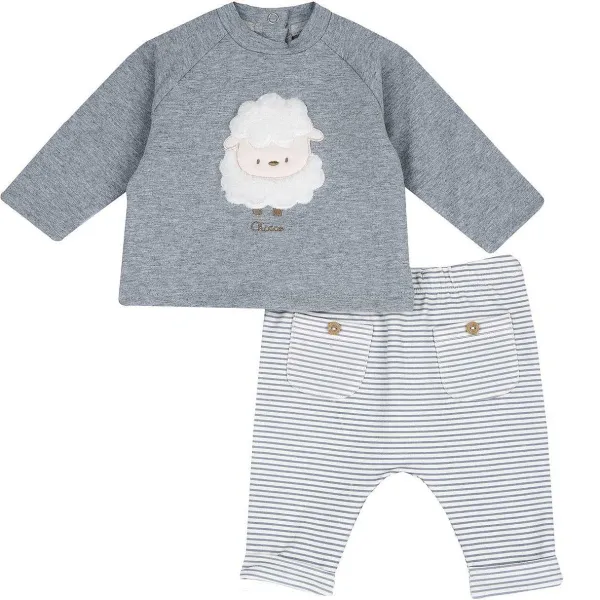 Completi|Chicco Completo Maglia Con Pantalone Grigio Medio