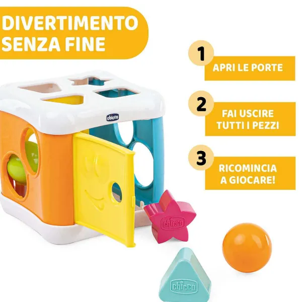 Incastri E Impilabili|Chicco Cubo Incastra & Martella 2 In 1