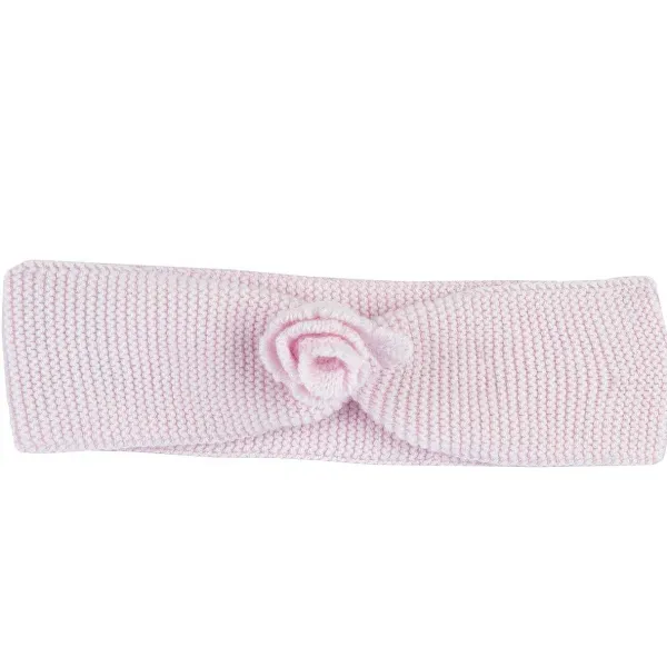 Cappelli, Guanti E Sciarpe|Chicco Fascia Di Tricot Con Rosellina Rosa Chiaro