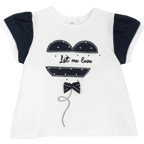 T-Shirt|Chicco Maglietta Con Ricamo E Applicazioni