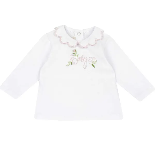 T-Shirt|Chicco Maglietta Manica Lunga Con Ricamo