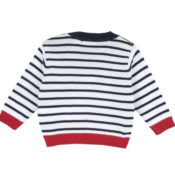 Maglioni|Chicco Maglione Con Maniche Rigate