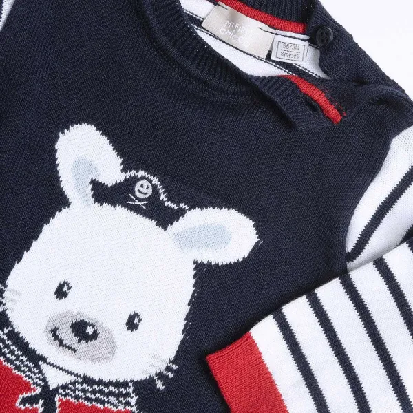 Maglioni|Chicco Maglione Con Maniche Rigate