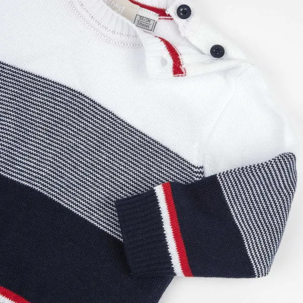 Maglioni|Chicco Maglione Di Tricot Con Fantasia A Righe