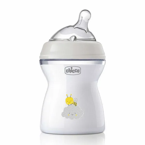Biberon|Chicco Naturalfeeling Biberon 2M+ 250Ml Flusso Medio Grigio