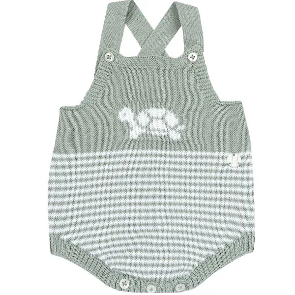 Pagliaccetti|Chicco Pagliaccetto Corto In Maglia Verde Chiaro