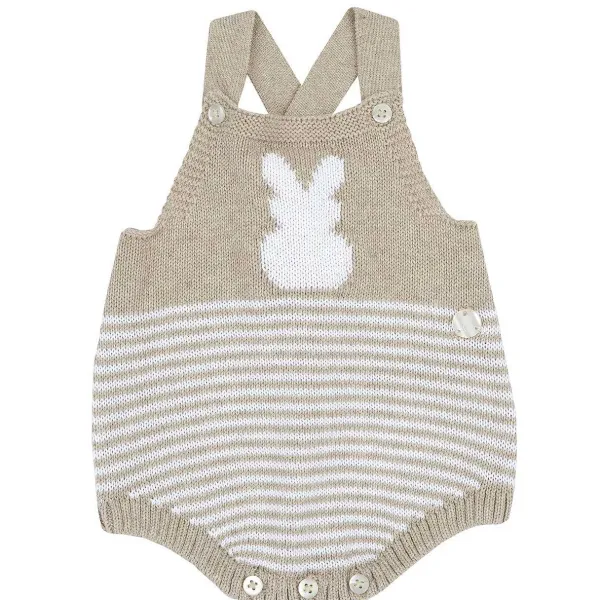 Pagliaccetti|Chicco Pagliaccetto Corto In Maglia Naturale Medio