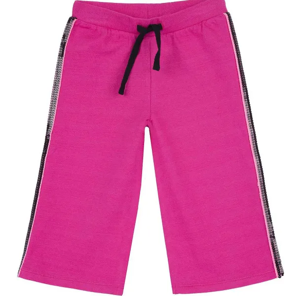 Pantaloni|Chicco Pantaloni In Felpa Con Bande Laterali Rosa Scuro
