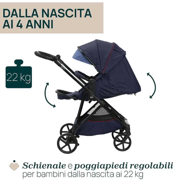 Passeggini|Chicco Passeggino Seety Oxford Blue