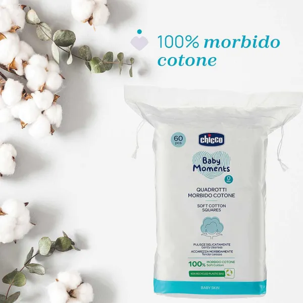Cura E Accessori Bagnetto|Chicco Quadrotti Morbido Cotone