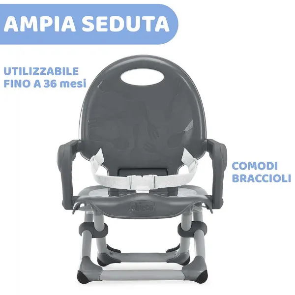 Rialzi Sedia|Chicco Rialzo Sedia Pocket Snack Dark Grey