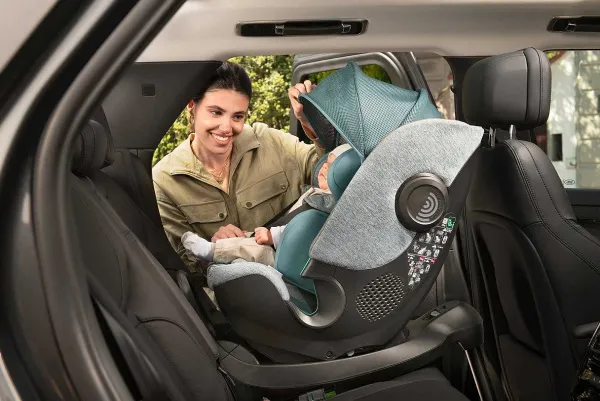 Seggiolini Auto Neonato|Chicco Seggiolino Auto Bi-Seat Air & Full 360 I-Size Base (40-150 Cm) Black Air