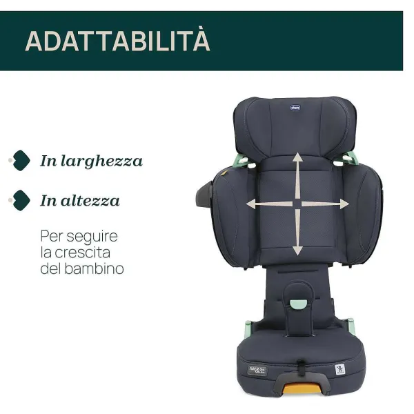 Seggiolini Auto Bimbi Grandi (Dai 3 Anni)|Chicco Seggiolino Auto Fold&Go (100-150 Cm)