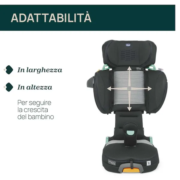 Seggiolini Auto Bimbi Grandi (Dai 3 Anni)|Chicco Seggiolino Auto Fold&Go Air (100-150 Cm)