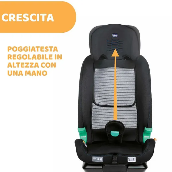 Seggiolini Auto Bimbi Piccoli (Dai 15 Mesi)|Chicco Seggiolino Auto Myseat Air Zip&Wash (76-150 Cm)