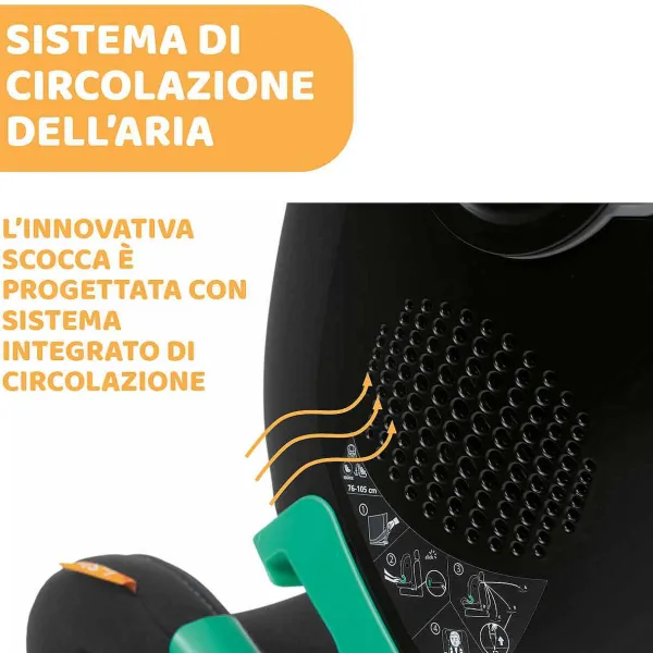 Seggiolini Auto Bimbi Piccoli (Dai 15 Mesi)|Chicco Seggiolino Auto Myseat Air Zip&Wash (76-150 Cm)