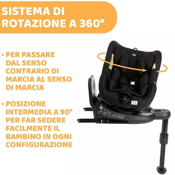 Seggiolini Auto Neonato|Chicco Seggiolino Auto Seat2Fit Air (45-105 Cm) Ink Air