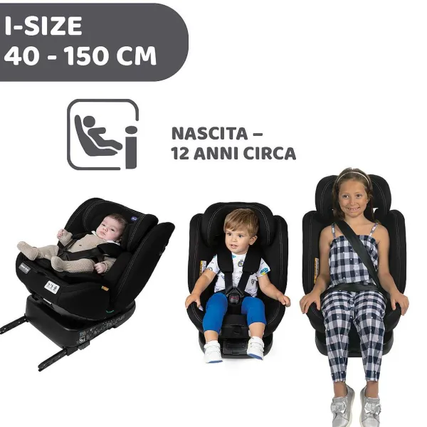 Seggiolini Auto Neonato|Chicco Seggiolino Auto Unico Evo (40-150 Cm) India Ink