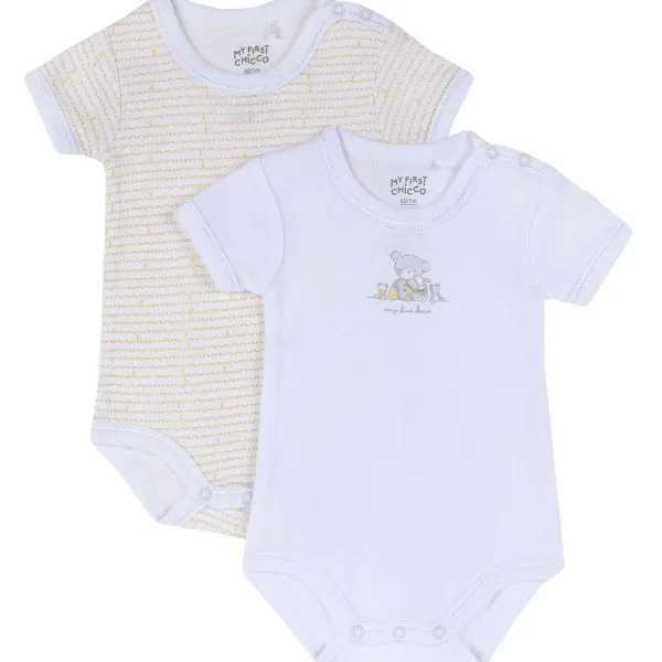 Body|Chicco Set Body Intimo Bianco E Giallo