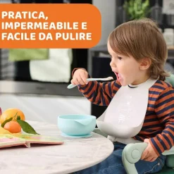 Piatti E Posate|Chicco Set Pappa Easy Start In Silicone Per Lo Svezzamento Rosa