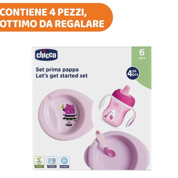 Piatti E Posate|Chicco Set Pappa 6M+ Rosa