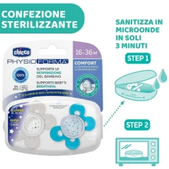Succhietti Physioforma|Chicco Succhietto Physioforma® Comfort 16-36M (2 Pcs) Silicone Seal And Stars