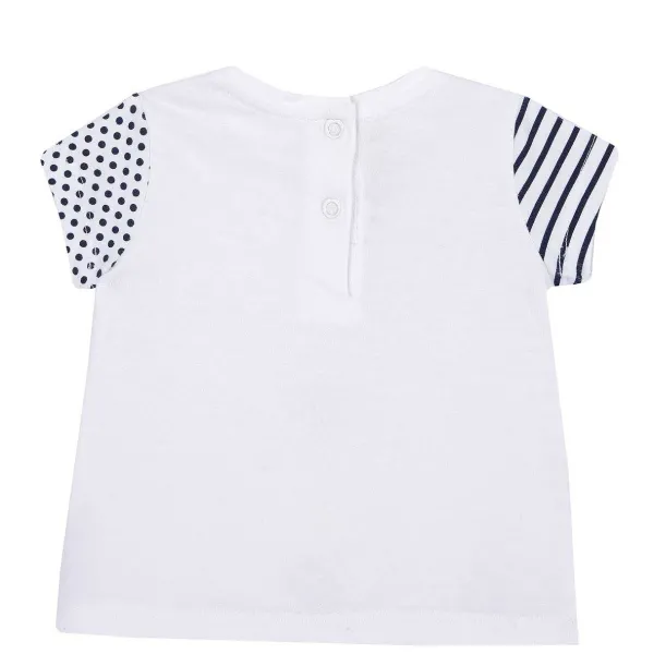 T-Shirt|Chicco T-Shirt Con Fantasia A Righe E Pois