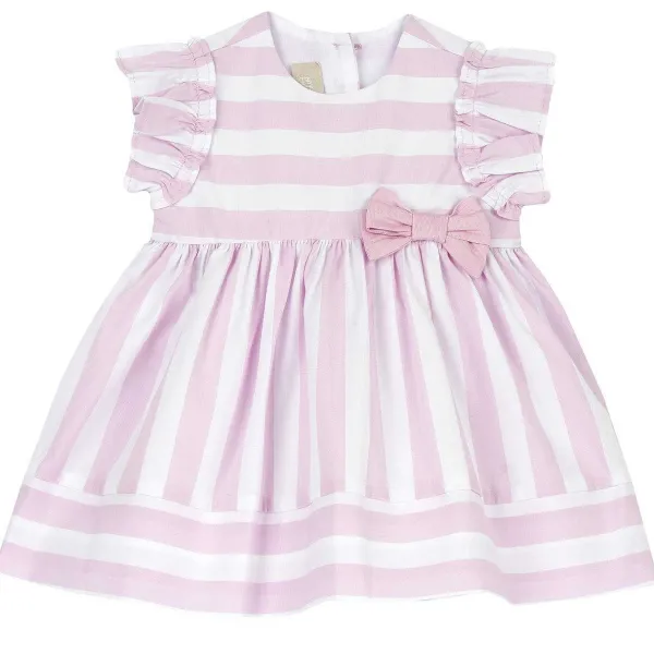 Vestiti|Chicco Vestito Rigato Con Manica Corta Arricciata